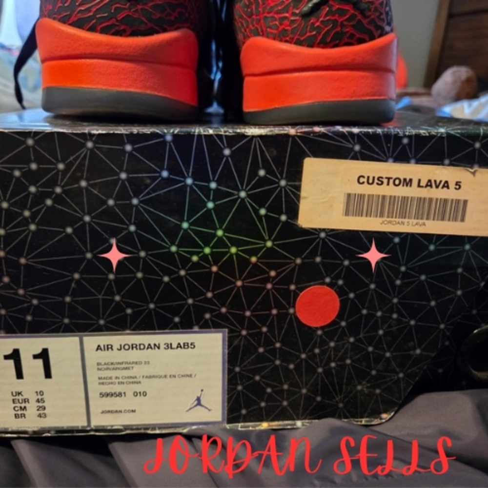 Jordan Men's Lava Red Sneakers